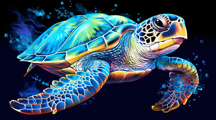 Sea turtle cute turtle clip art blue marine
