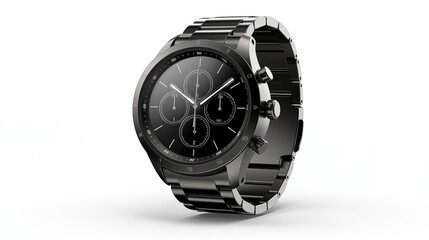 A sleek modern smartwatch with a digital display isolated on white bridging fashion and technology - Powered by Adobe