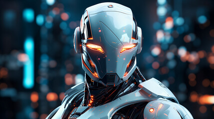 3d render of a robot  soldier robot cyborg future humanoid 3d wallpaper space