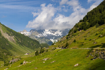 Fototapeta na wymiar Landscape near Sustenpass with high alpine road, Innertkirchen - Gadmen, Switzerland