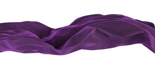 Flowing purple cloth background, 3d rendering.