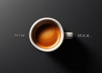 Minimalistic Espresso Shot with Intensity Scale
