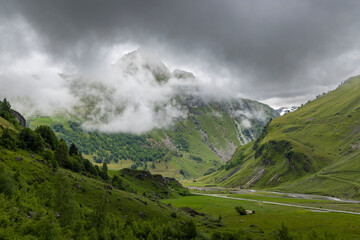 Fototapeta na wymiar Landscape near Route des Grandes Alpes, Savoy, France