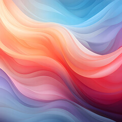 Obraz premium Captivating backdrop featuring a harmonious blend of vibrant waves in an array of mesmerizing colors, creating a visually dynamic and ethereal atmosphere.