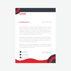 Business style letterhead template design for print.