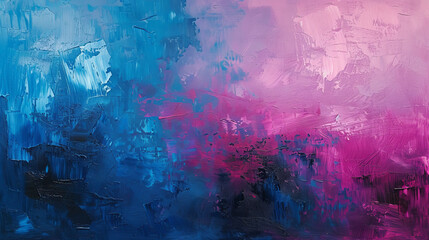 Vivid Blue and Pink Abstract Painting Texture
