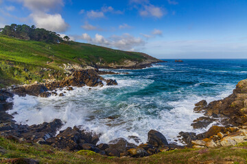 Landscape near Phare du Millier, Beuzec-Cap-Sizu, Brittany, France