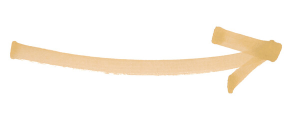 Light brown arrows isolated on transparent background.