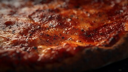 Close Up of a Slice of Pepperoni Pizza