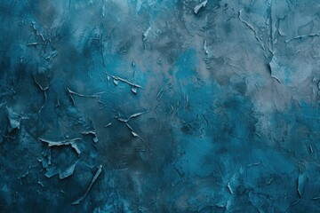 Abstract grungy blue stucco wall background with space for text.