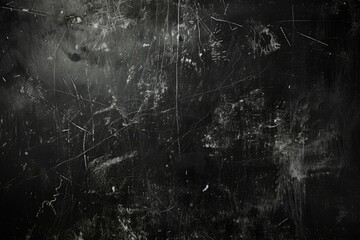 Black grunge scratched background  old film effect  dusty scary texture