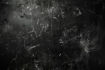 Foto op Plexiglas Black grunge scratched background  old film effect  dusty scary texture © darshika