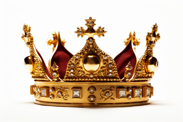gold crown Isolated on isolated Background, AI Generative.