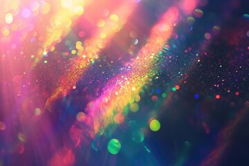 Multicolored Retro Holographic Photo Overlay with Vintage Effects