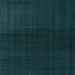 Diagonal crisscross pattern of teal woven threads with a textured, durable surface