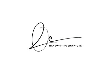 QC  initials Handwriting signature logo. QC Hand drawn Calligraphy lettering Vector. QC letter real estate, beauty, photography letter logo design.