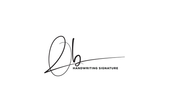 QB  initials Handwriting signature logo. QB Hand drawn Calligraphy lettering Vector. QB letter real estate, beauty, photography letter logo design.