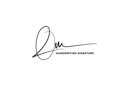 QM  initials Handwriting signature logo. QM Hand drawn Calligraphy lettering Vector. QM letter real estate, beauty, photography letter logo design.