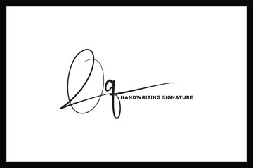 QQ  initials Handwriting signature logo. QQ Hand drawn Calligraphy lettering Vector. QQ letter real estate, beauty, photography letter logo design.