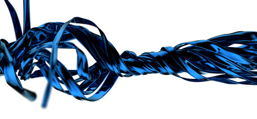 Azure Elegance: Abstract 3D Blue Wave Illustration for Elegant and Sophisticated Designs