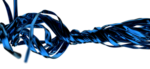 Azure Elegance: Abstract 3D Blue Wave Illustration for Elegant and Sophisticated Designs