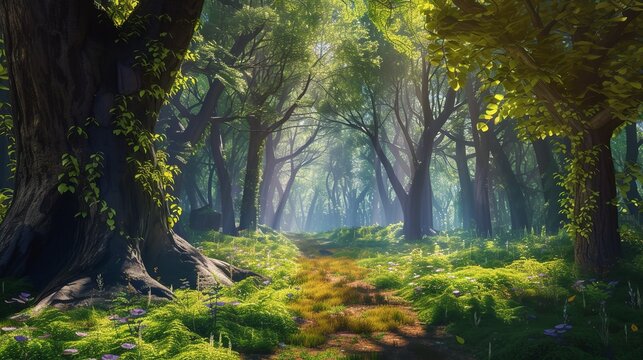 Beautiful Fairytale Enchanted Forest - Magical Realm

