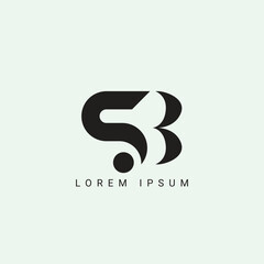 Fototapeta premium SB logo. S B design. White SB letter. SB, S B letter logo design. Initial letter SB linked circle uppercase monogram logo