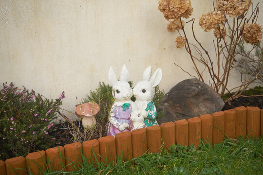 Fototapeta króliki,ozdoba ogrodowa 