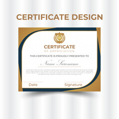 vector gradient golden luxury certificate
