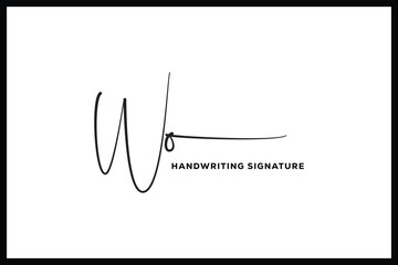 WO initials Handwriting signature logo. WO Hand drawn Calligraphy lettering Vector. WO letter real estate, beauty, photography letter logo design.