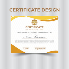 vector gradient golden luxury certificate