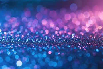 Holographic iridescent abstract glitter background in blue purple color with fine blurred texture - obrazy, fototapety, plakaty