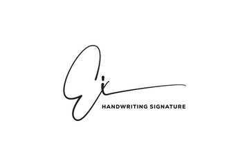 EI initials Handwriting signature logo. EI Hand drawn Calligraphy lettering Vector. EI letter real estate, beauty, photography letter logo design.