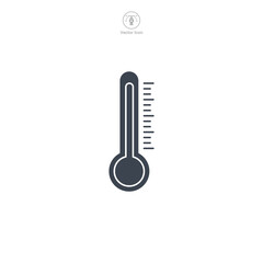 Thermometer Icon symbol vector illustration isolated on white background