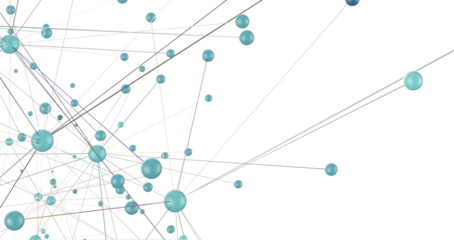 Abstract polygonal space with connecting dots and lines. Dark background. Connection structure. 3d Widescreen