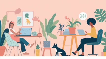 Fototapeta premium Take Your Cat to Work Day with office cat fashion and style