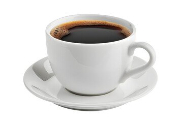 Hot coffee inside white cup PNG