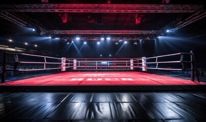 Boxing Ring With Red Center