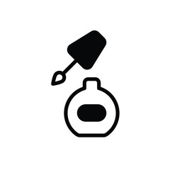 nail polis icon with white background vector stock illustration