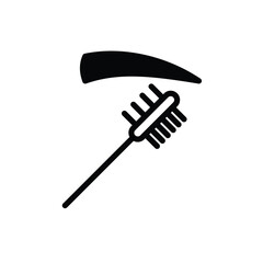 eyebrow liner icon with white background vector stock illustration