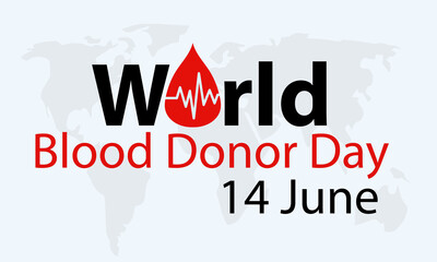 world blood donor day vector logo