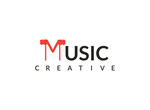 Music logogram, for font M in your name logo with music .