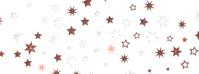 Shimmering Starry Christmas: Spectacular 3D Illustration Showcasing Falling Holiday Stars