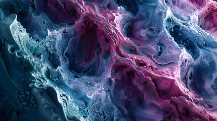 Close Up View of Purple and Blue Substance