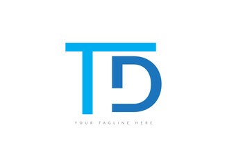 Obraz premium TD creative initial latter logo . company logo.