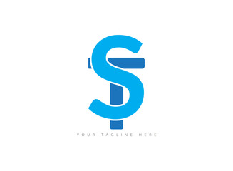 ST creative initial latter logo . company logo.