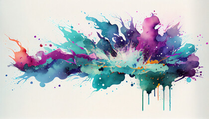 Watercolor splash background, Ai generated image