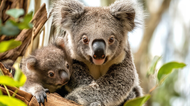 Motherly Affection on World Wildlife Day - Koala and Joey