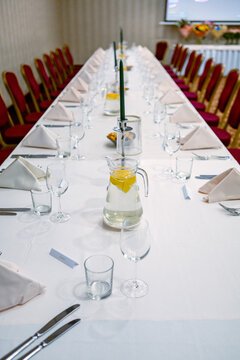 Table setting for a school event