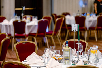 table setting for a school event
